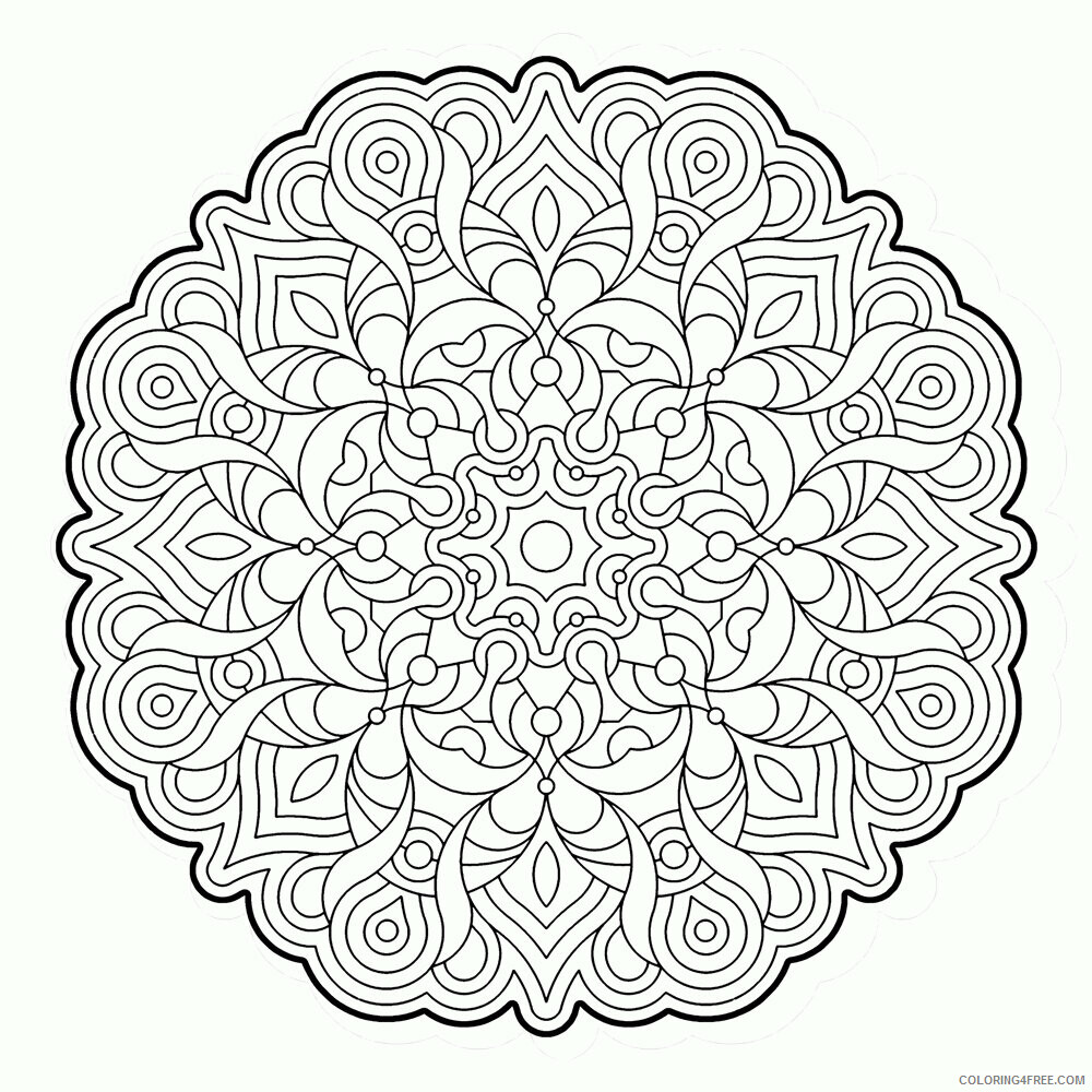 Adult Geometric Coloring Pages Printable Sheets Sacred Geometry for 2021 a 2233 Coloring4free