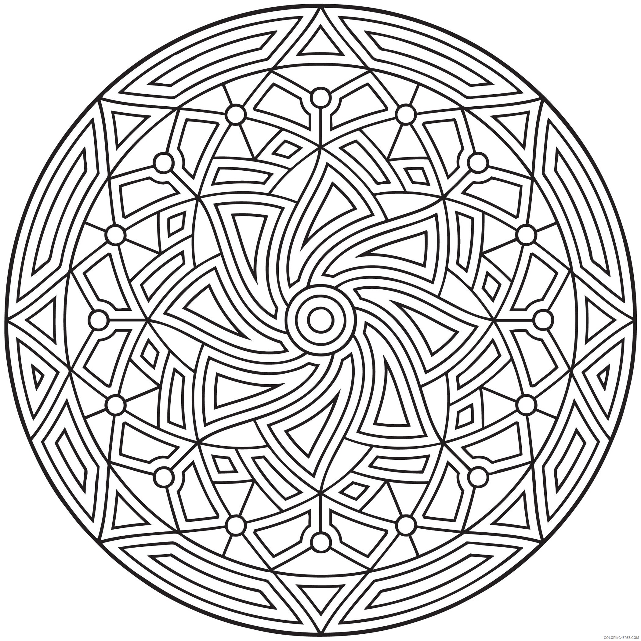Adult Geometric Coloring Pages Printable Sheets advanced geometric for 2021 a 2204 Coloring4free