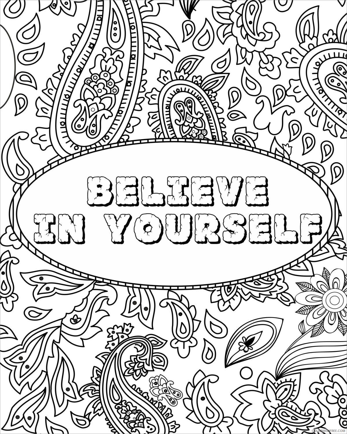 Adult Quotes Coloring Pages Printable Sheets Easy Adult Quotes 2021 a 2273 Coloring4free