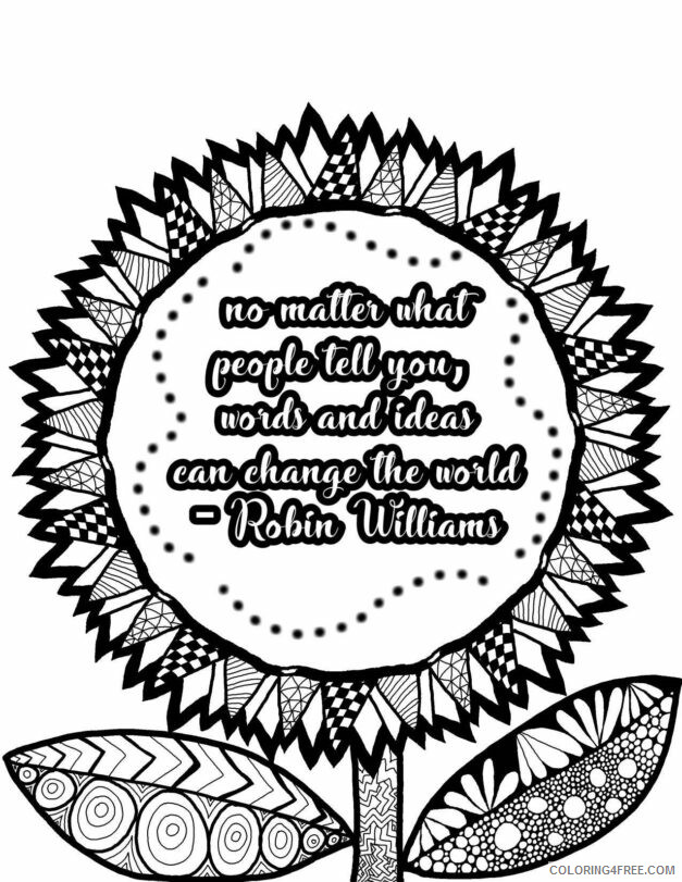 Adult Quotes Coloring Pages Printable Sheets Inspirational Quotes sstra 2021 a 2278 Coloring4free