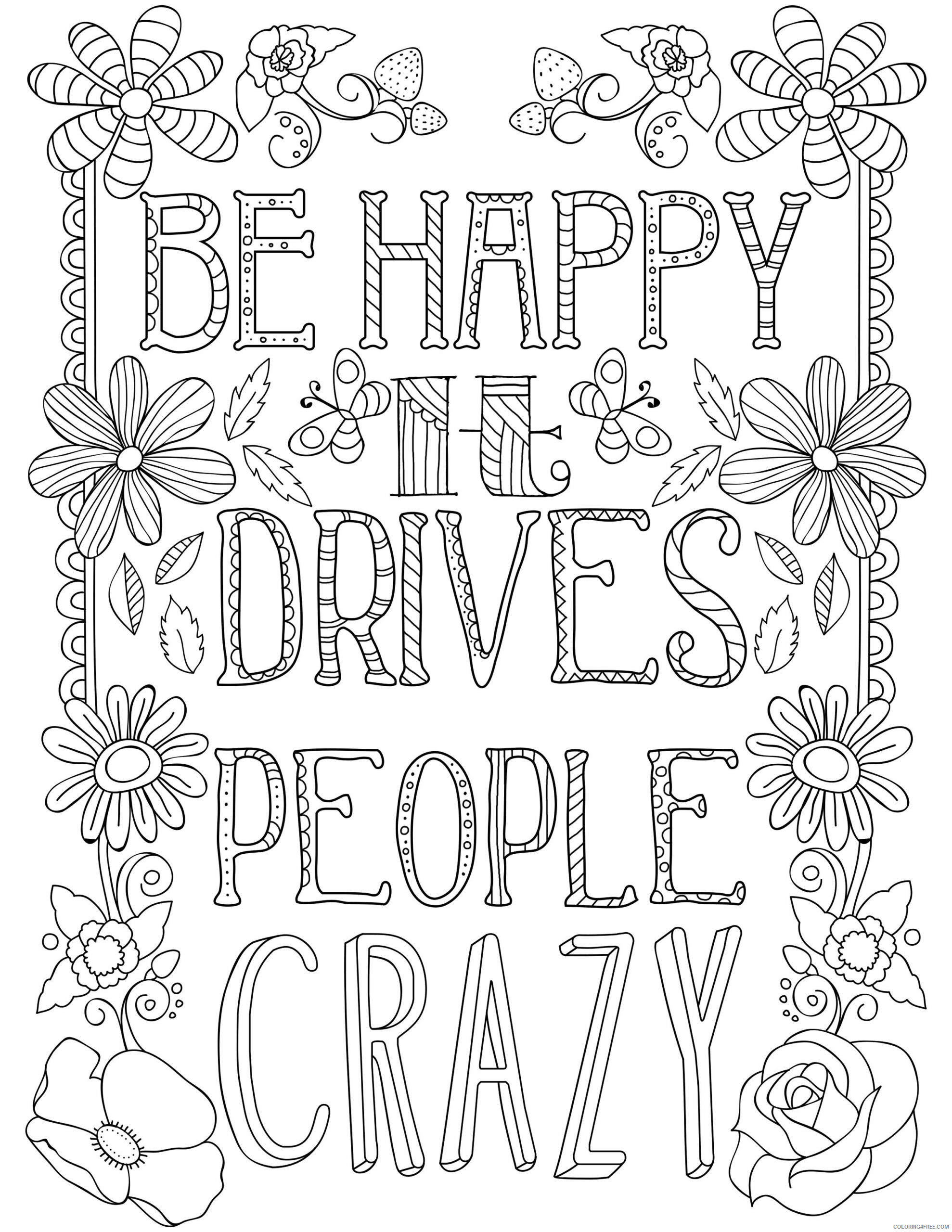 Adult Quotes Coloring Pages Printable Sheets Quotes For Adults 2021 a 2291 Coloring4free