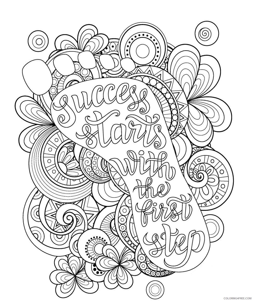 Adult Quotes Coloring Pages Printable Sheets Tremendous Quote For 2021 a 2292 Coloring4free