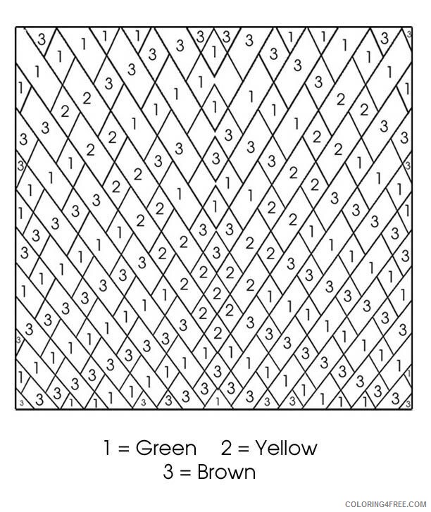 Advanced Color by Number Coloring Pages Printable Sheets Color by number pages 2021 a Coloring4free