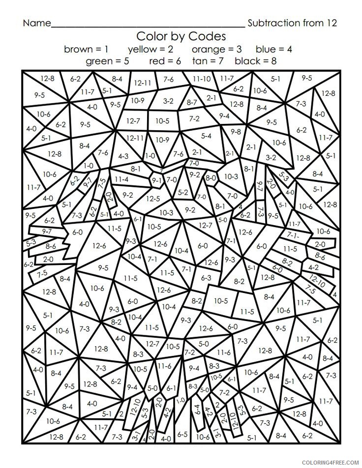 Advanced Color by Number Coloring Pages Printable Sheets color by number for adults 2021 a Coloring4free