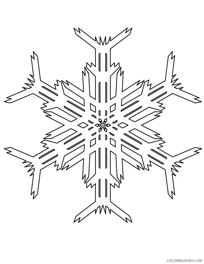 Advanced Coloring Book Pages Printable Sheets Snowflake Cutout Page HM 2021 a 2352 Coloring4free