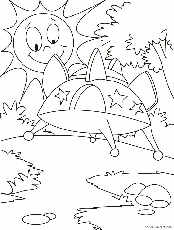 Advanced Coloring Pages For Older Kids An advanced vehicle UFO coloring 2021 a 2361 Coloring4free
