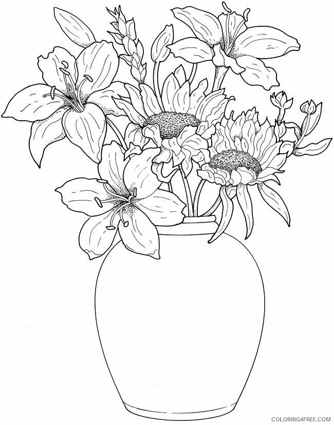 Advanced Flower Coloring Pages Printable Sheets Welcome to Dover Publications 2021 a Coloring4free