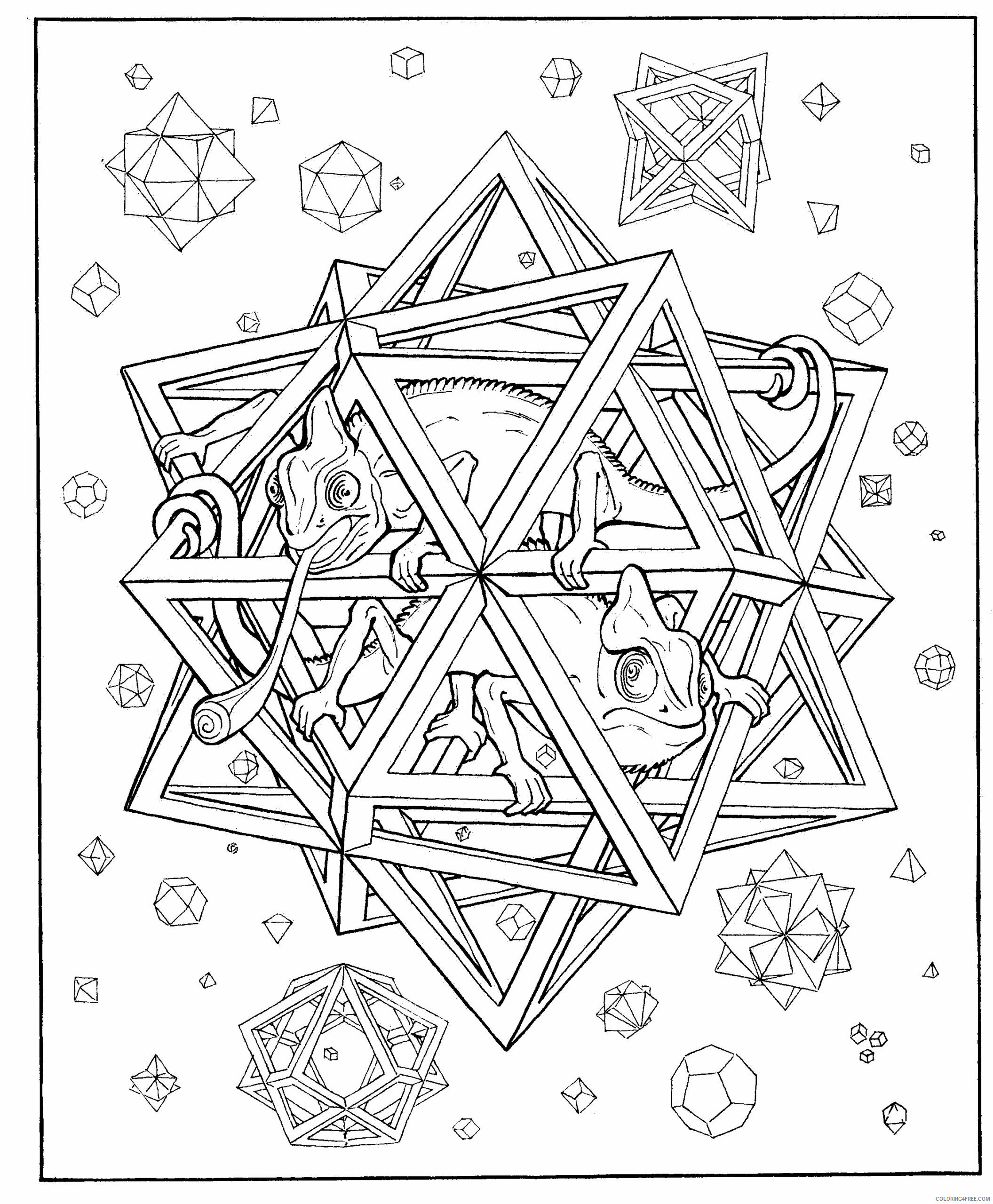 Advanced Geometric Coloring Pages Printable Sheets Geometric Shapes To Color 2021 a 2464 Coloring4free