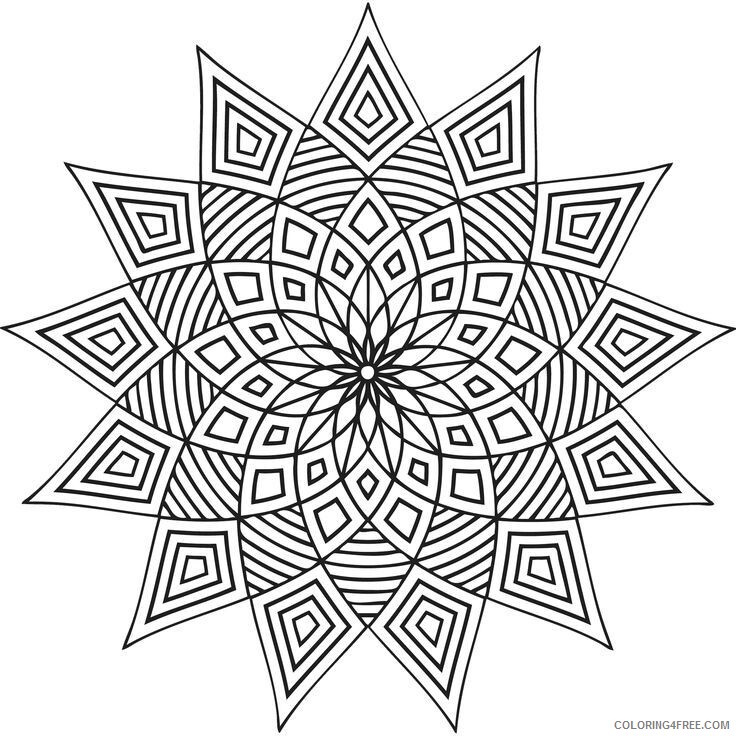 Advanced Geometric Coloring Pages Printable Sheets sheets for kids 2021 a 2450 Coloring4free