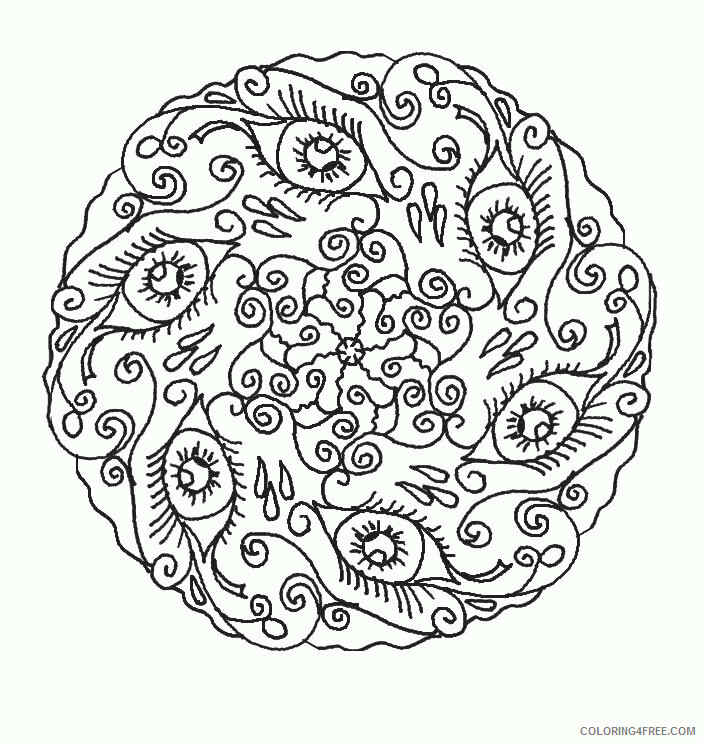 Advanced Mandala Coloring Pages Printable Sheets Free Printable Complex 2021 a 2473 Coloring4free