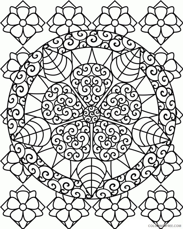 Advanced Mandala Coloring Pages Printable Sheets Mandala Floral Page Coloring 2021 a 2482 Coloring4free