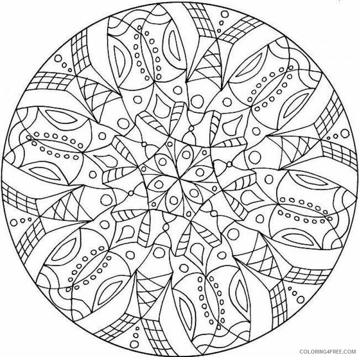 Advanced Printable Coloring Pages Printable Sheets intricate mandala Express 2021 a 2494 Coloring4free