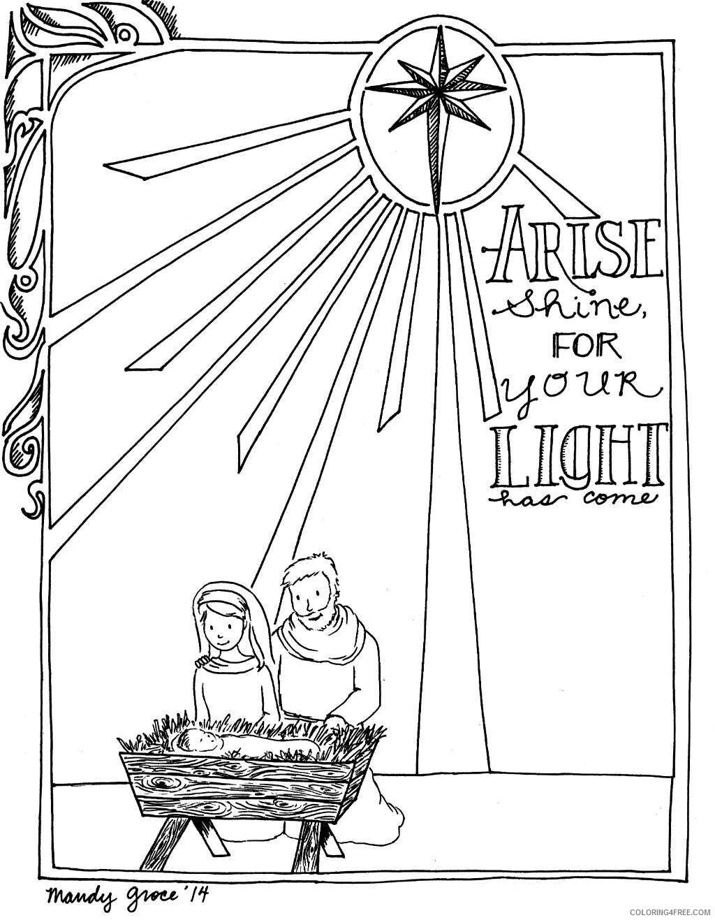 Advent Coloring Pages Free Printable Printable Sheets Nativity Printable 4 2021 a 2526 Coloring4free