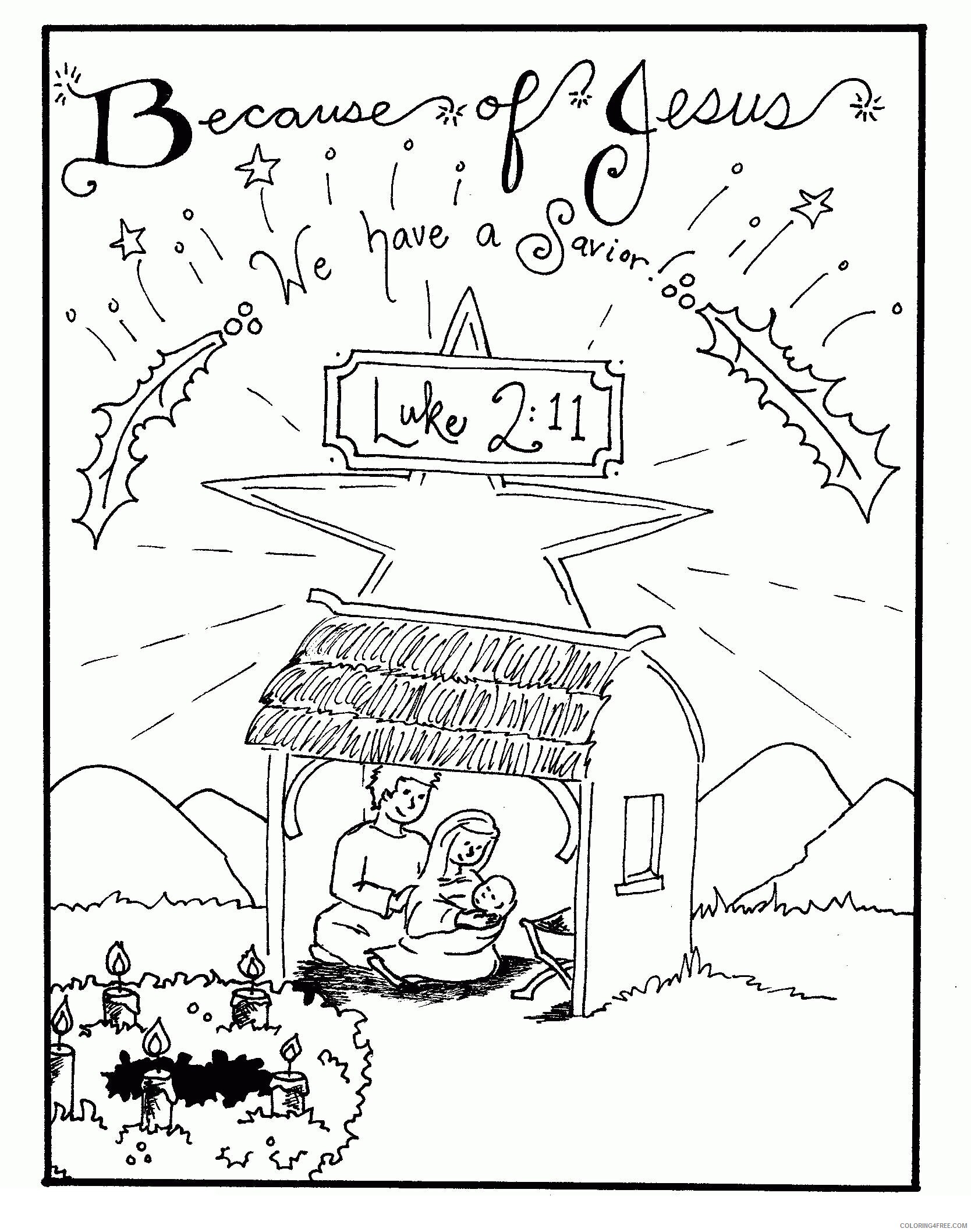 Advent Free Coloring Pages Printable Sheets Nativity Jesus is 2021 a 2547 Coloring4free