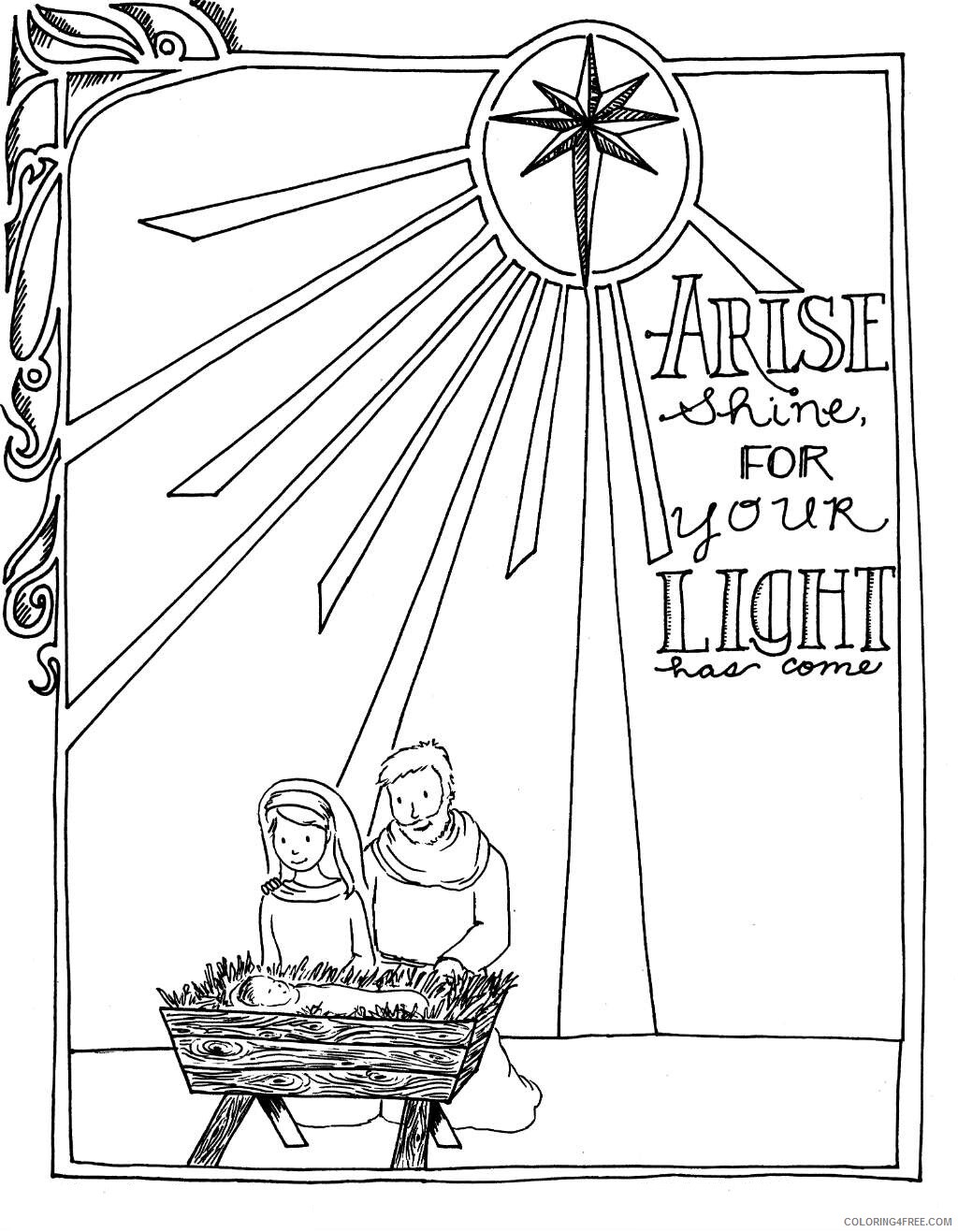 Advent Free Coloring Pages Printable Sheets Printable Christmas Nativity Pages 2021 a 2549 Coloring4free