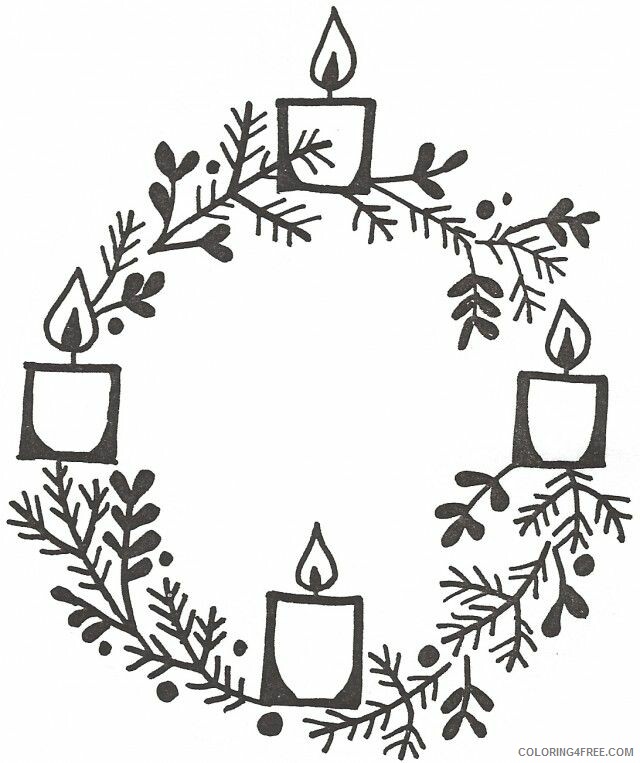 Advent Wreath Coloring Pages Printable Sheets Advent Candles Colouring 2021 a 2558 Coloring4free