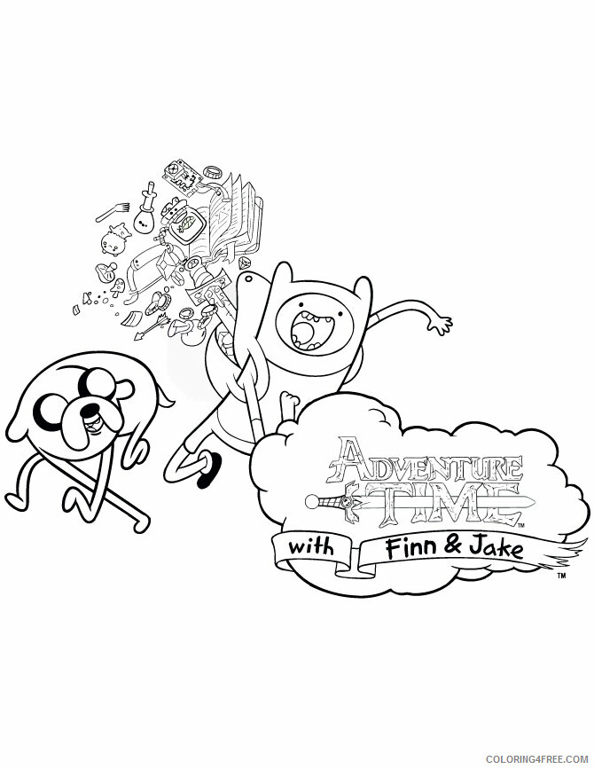 Adventure Coloring Pages Printable Sheets Adventure Time Jake And Finn 2021 a 2579 Coloring4free