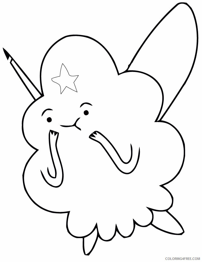 Adventure Coloring Pages Printable Sheets Adventure Time Lumpy Space Princess 2021 a 2582 Coloring4free