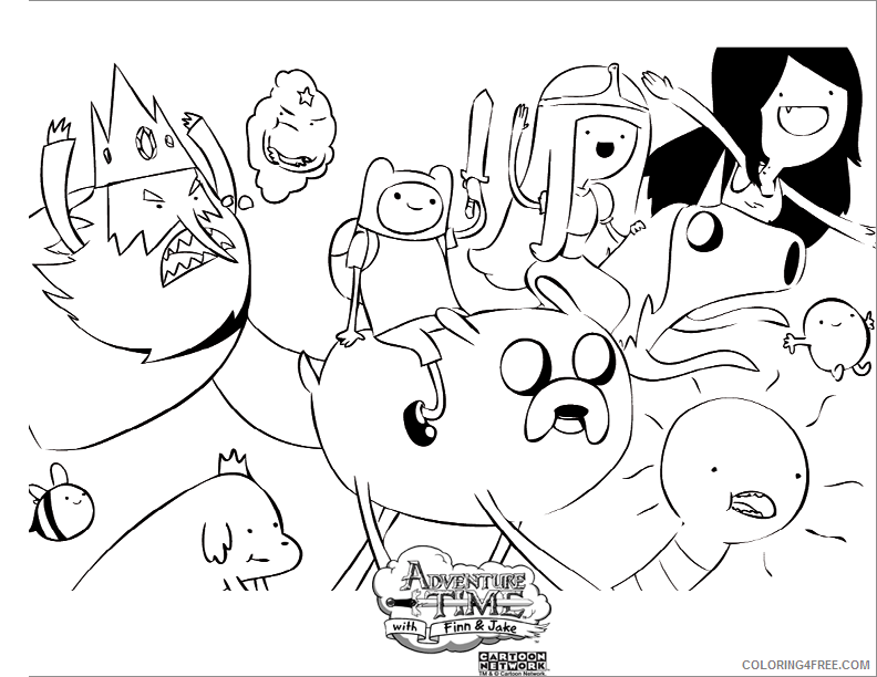 Adventure Time Coloring Page Printable Sheets Adventure Time in 2021 a 2605 Coloring4free