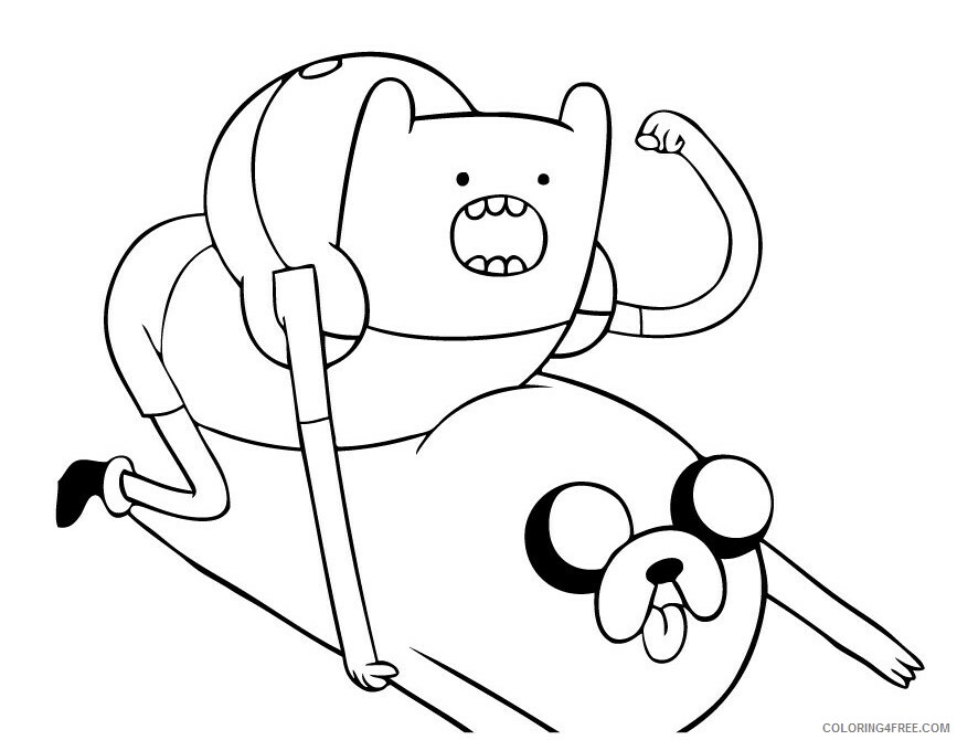 Adventure Time Coloring Page Printable Sheets Finn And Jake Coloring 2021 a 2628 Coloring4free