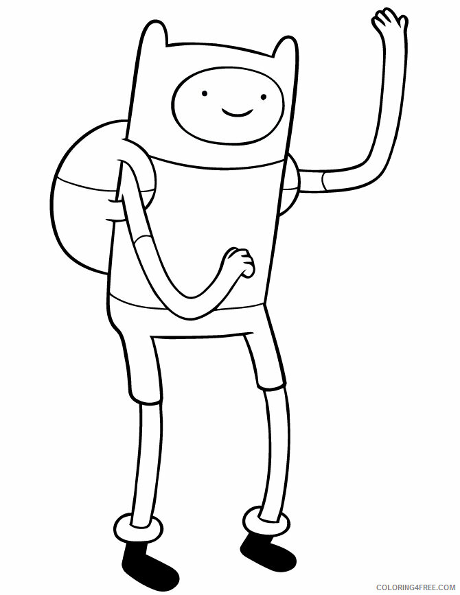 Adventure Time Coloring Page Printable Sheets Finn of Adventure time Colouring 2021 a 2629 Coloring4free