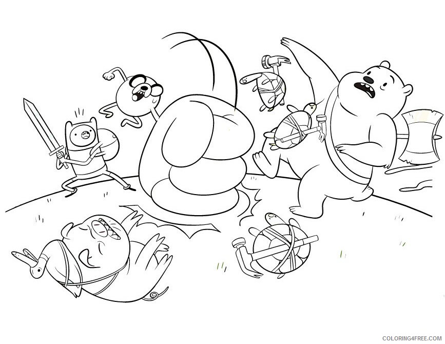 Adventure Time Coloring Page Printable Sheets Free 2021 a 2631 Coloring4free