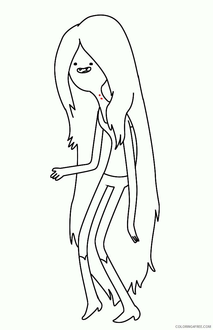Adventure Time Coloring Page Printable Sheets How To Draw Marceline From 2021 a 2632 Coloring4free
