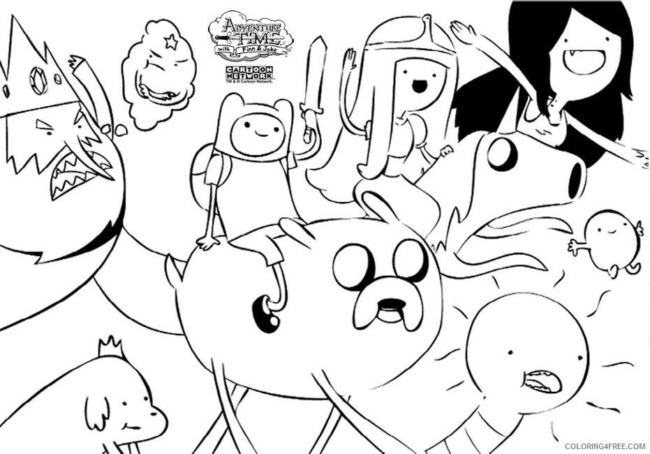 Adventure Time Coloring Page Printable Sheets more free printable adventure 2021 a 2593 Coloring4free