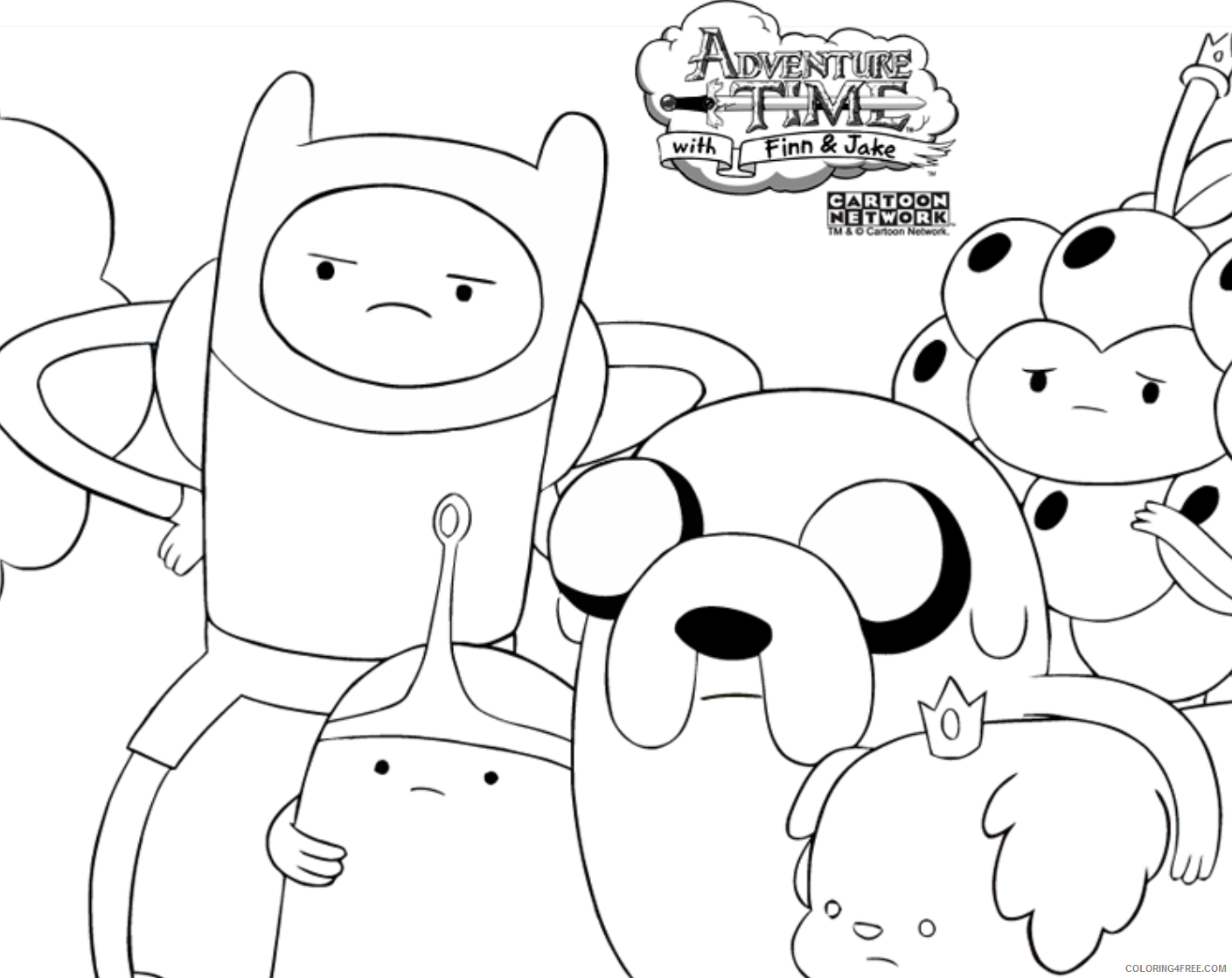 Adventure Time Coloring Pages Online Printable Sheets Adventure Time Cartoon 2021 a 2636 Coloring4free
