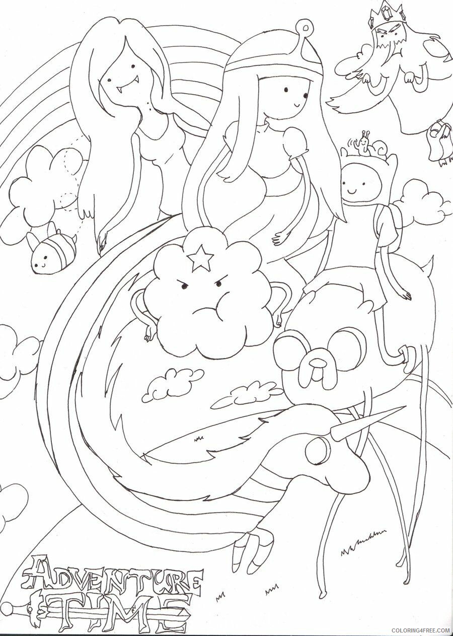 Adventure Time Coloring Pages Online Printable Sheets Kids Adventure Time Pages 2021 a 2657 Coloring4free