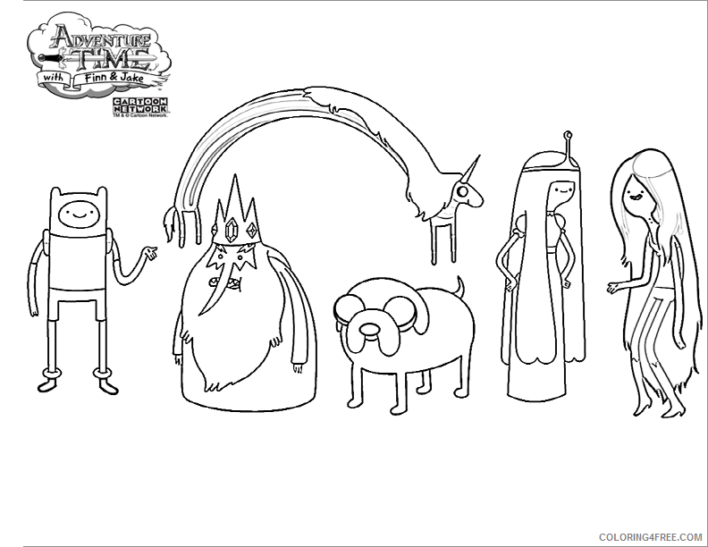 Adventure Time Coloring Pages Printable Printable Sheets Adventure Time in 2021 a 2669 Coloring4free