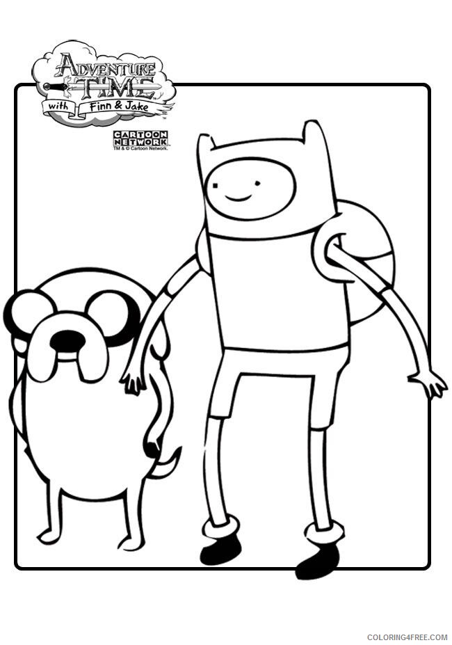Adventure Time Coloring Sheet Printable Sheets Finn And Jake Coloring 2021 a 2696 Coloring4free