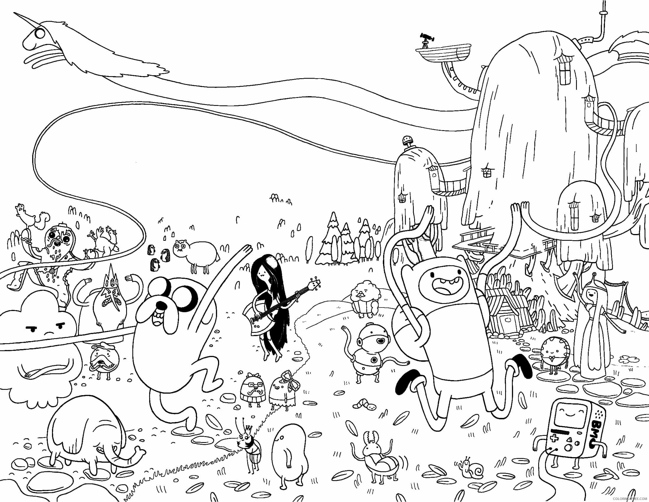 Adventure Time Free Coloring Pages Printable Sheets adventure time pages4 free 2021 a 2710 Coloring4free