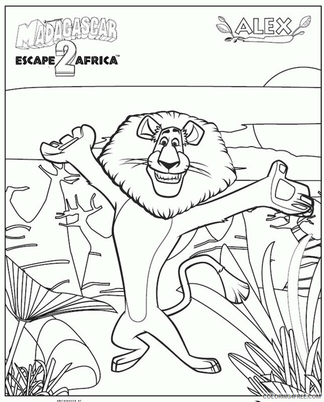 Africa Coloring Sheet Printable Sheets Madagascar 2 Escape 2 Africa 2021 a 2742 Coloring4free