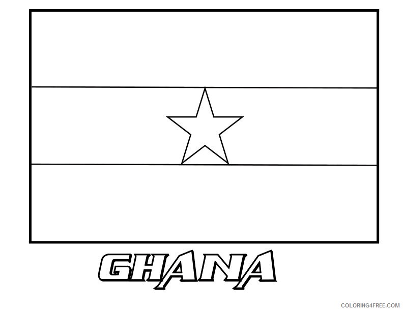 Africa Flag Coloring Page Printable Sheets Africa Flag Page 4 2021 a 2752 Coloring4free