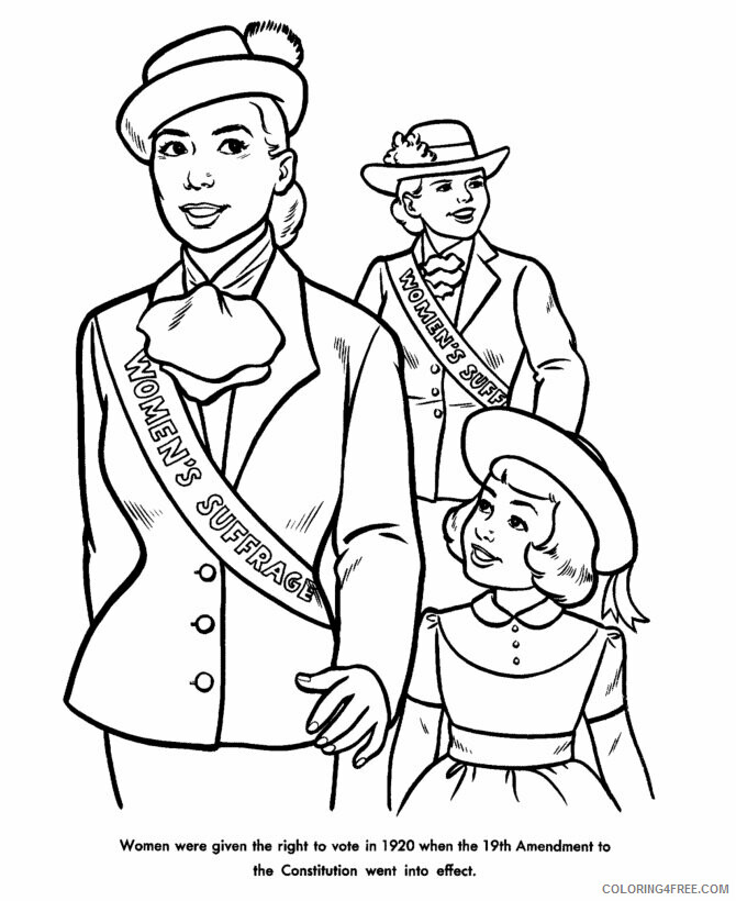 African American Activists Coloring Pages Printable Sheets USA Womens Suffrage 2021 a Coloring4free