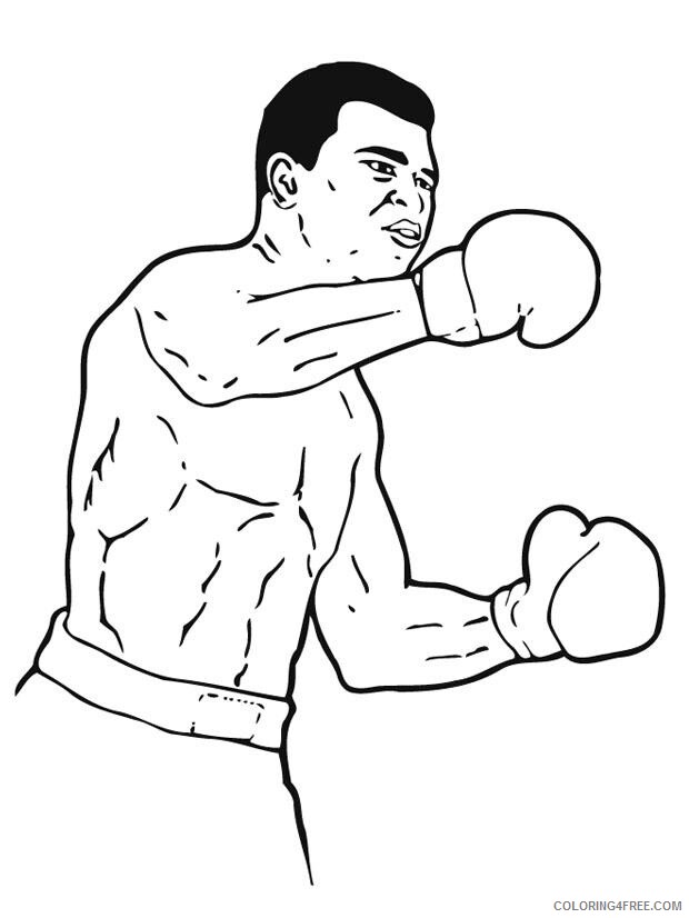 African American Activists Coloring Pages Printable Sheets page Muhammad Ali 2021 a Coloring4free