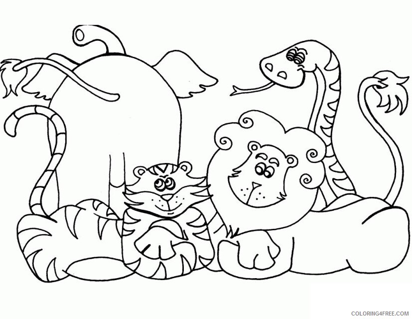 African Animals Coloring Pages Printable Sheets In AFRICAN ANIMAL 2021 a 2781 Coloring4free