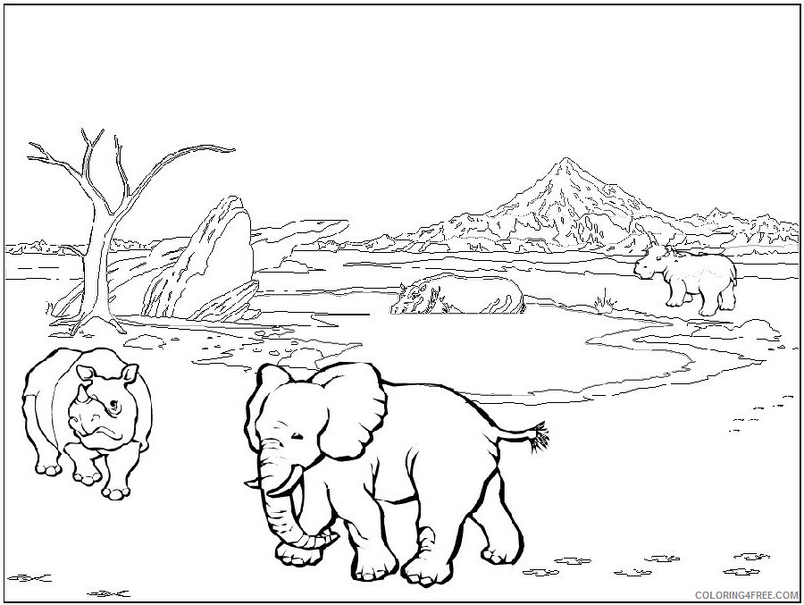 African Animals Coloring Pages Printable Sheets african animal jpg 2021 a 2778 Coloring4free