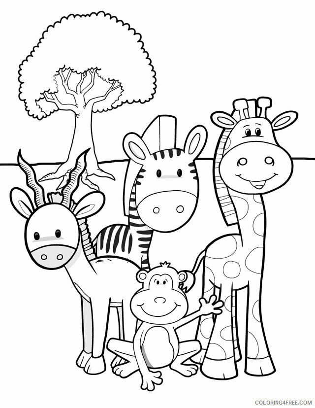 African Coloring Pages Printable Sheets African Safari download 2021 a 2794 Coloring4free