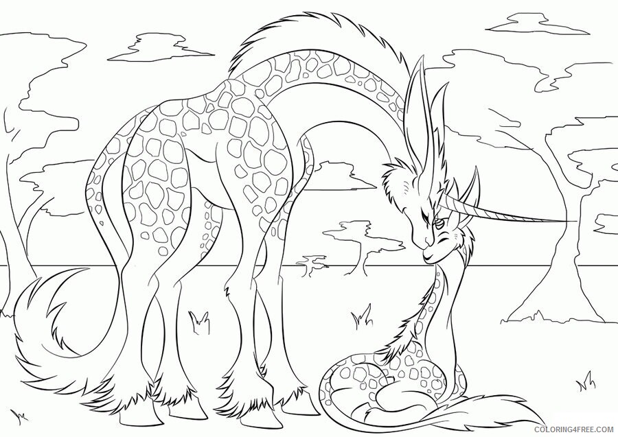 African Coloring Pages Printable Sheets African Unicorns in page 2021 a 2795 Coloring4free
