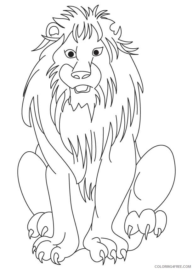 African Coloring Pages Printable Sheets African lion page Download 2021 a 2792 Coloring4free