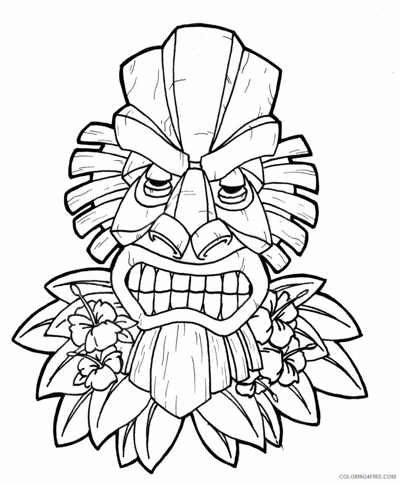 African Mask Coloring Page Printable Sheets African Masks Auromas 2021 a 2824 Coloring4free