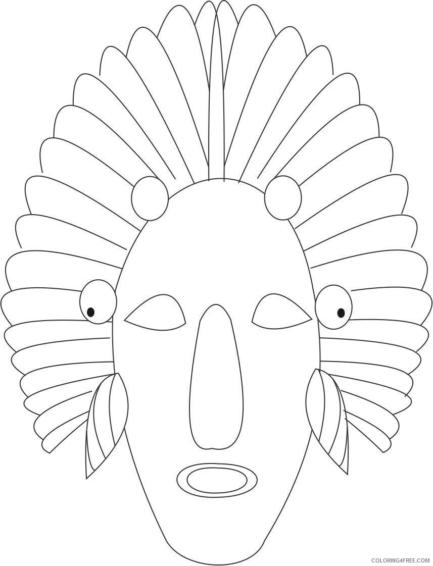 African Mask Coloring Page Printable Sheets Printable Mask Coloring 2021 a 2832 Coloring4free