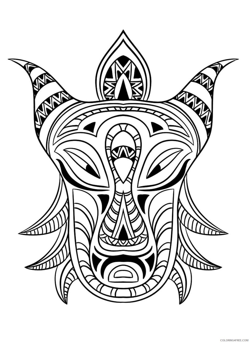 African Mask Coloring Page Printable Sheets african mask jpg 2021 a 2826 Coloring4free