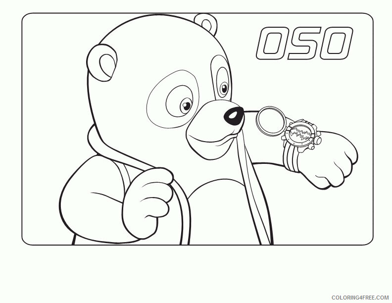 Agent Oso Coloring Pages Printable Sheets Special Agent Oso Pages 2021 a 2853 Coloring4free