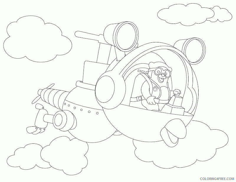 Agent Oso Coloring Pages Printable Sheets agent oso riding whirly bird 2021 a 2842 Coloring4free