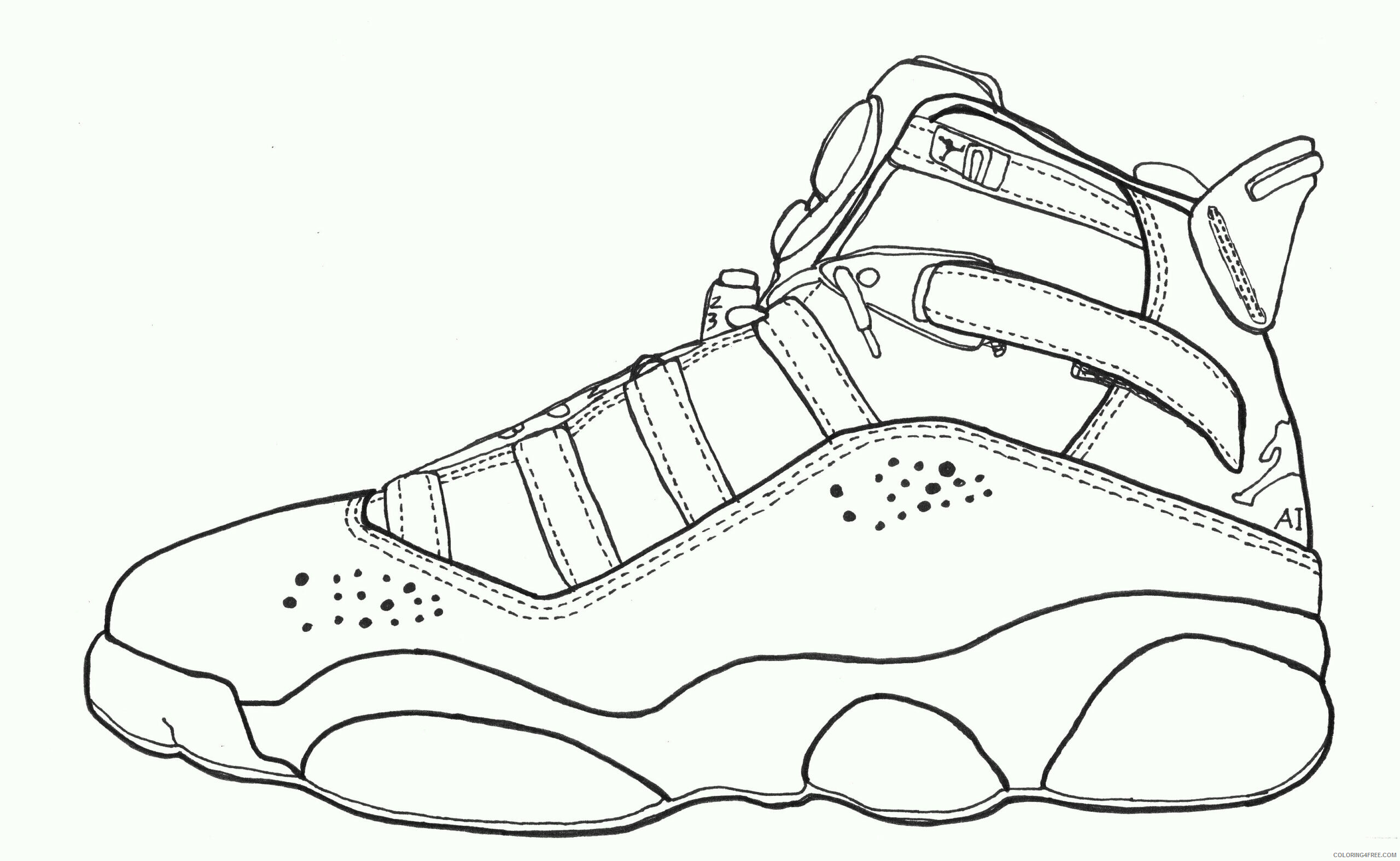 Air Jordan Coloring Pages Printable Sheets 15 Pics of Drawing Jordans 2021 a 2857 Coloring4free
