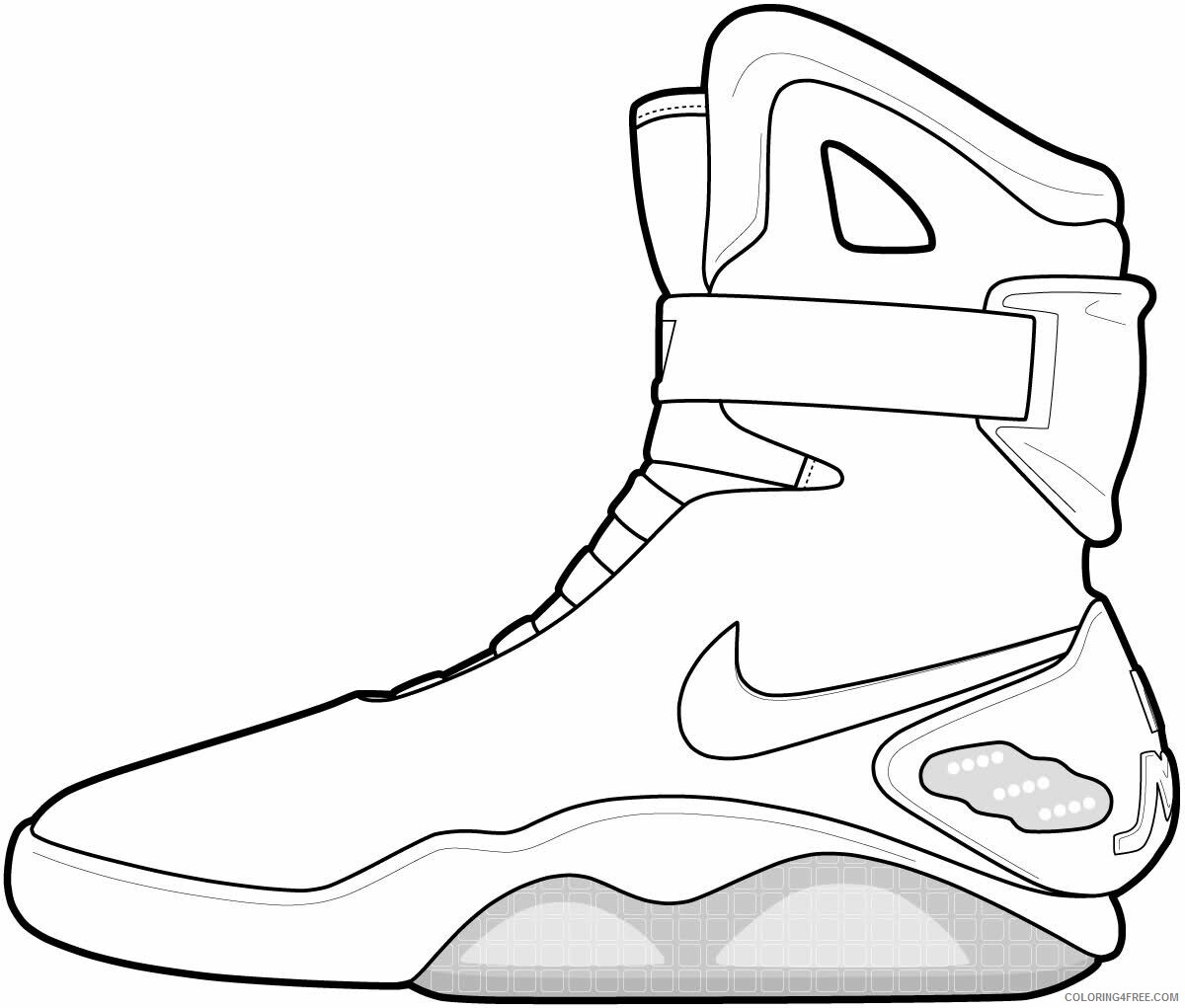 Air Jordan Coloring Pages Printable Sheets For Shoes In 2021 a 2866 Coloring4free