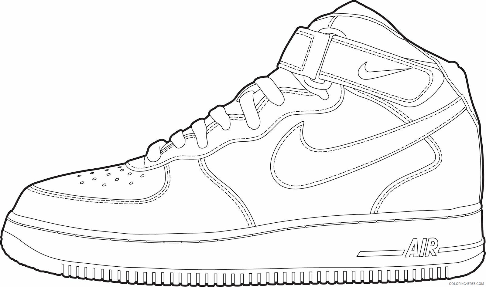Air Nike Air Coloring Pages Printable Sheets Air Force One Sheet 2021 a 2878 Coloring4free